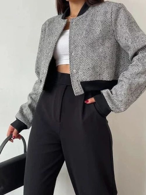 کت زنانه فوتر ترک پشمی مدل A302