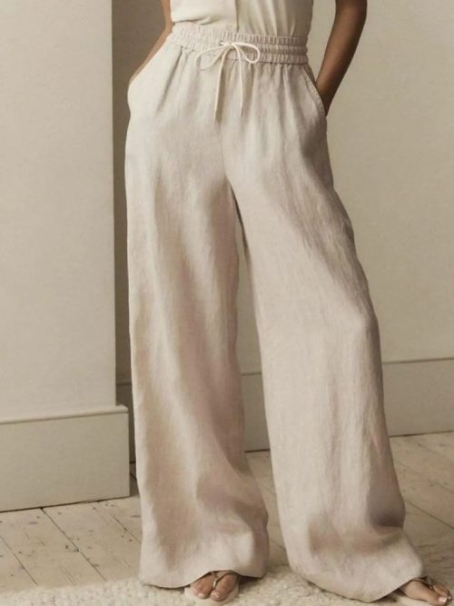 شلوار لینن واید S301