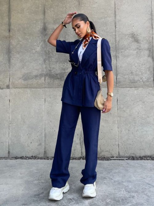 کت و شلوار لینن ساده C103